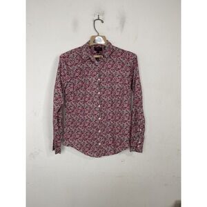 J.Crew Liberty Art Fabrics Floral Button Down Shirt Womens Size 4 Cotton